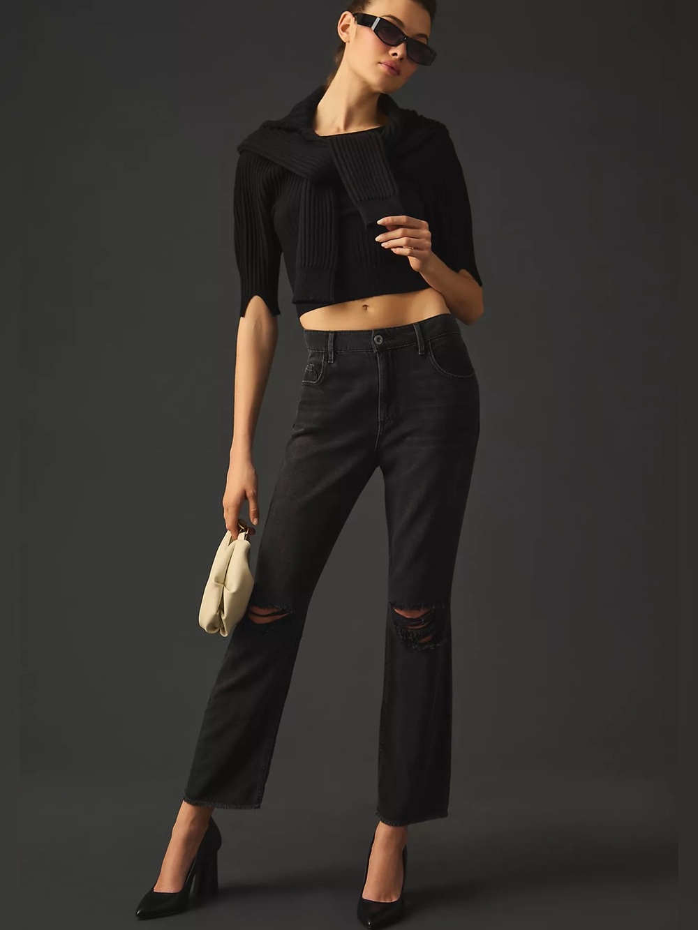 Bella Dahl Lennon High-Rise Straight Jeans Faded Black Women’s 27